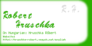 robert hruschka business card