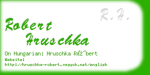 robert hruschka business card